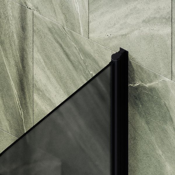 Шторка на ванну MaybahGlass MGV-768-6 40см чёрный