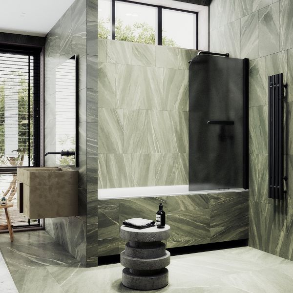 Шторка на ванну MaybahGlass MGV-786-6 70см чёрный