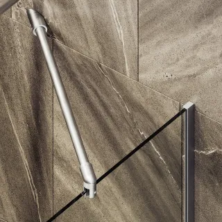 Шторка на ванну MaybahGlass MGV-131-5у 34см хром матовый