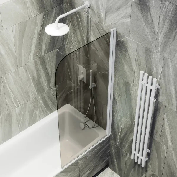 Шторка на ванну MaybahGlass MGV-601-1 40см белый