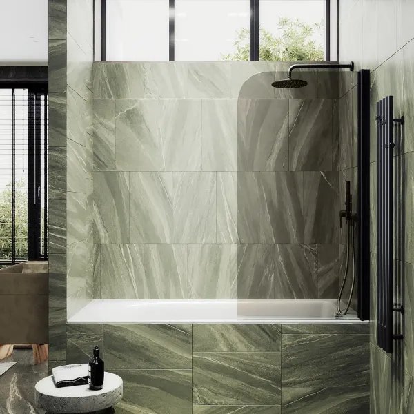 Шторка на ванну MaybahGlass MGV-611-6 60см чёрный