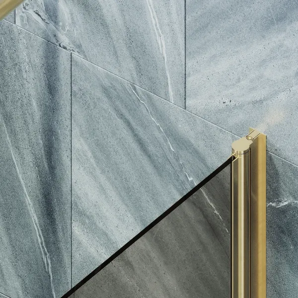 Шторка на ванну MaybahGlass MGV-622-3 80см золото