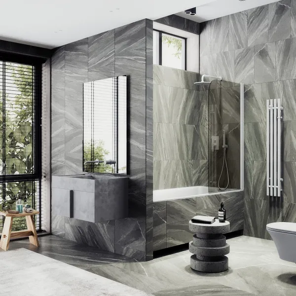 Шторка на ванну MaybahGlass MGV-606-1 50см белый