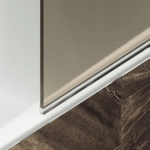 Шторка на ванну MaybahGlass MGV-617-5 70см хром матовый