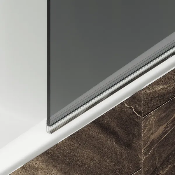 Шторка на ванну MaybahGlass MGV-608-5 50см хром матовый