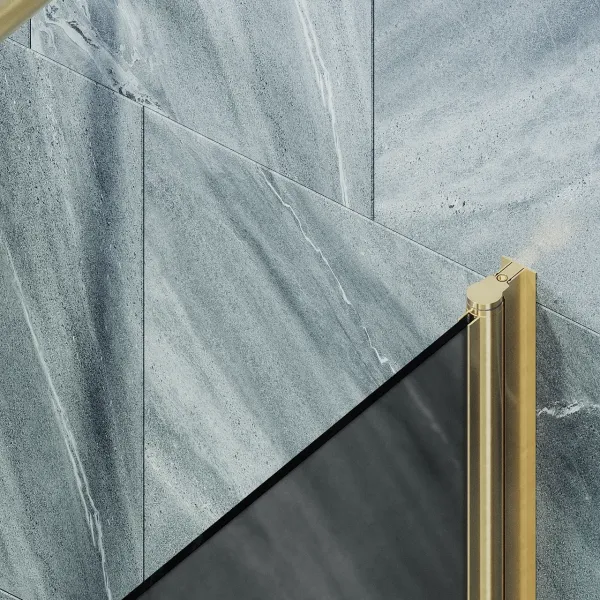 Шторка на ванну MaybahGlass MGV-604-3 40см золото