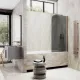 Шторка на ванну MaybahGlass MGV-619-2 70см бронза