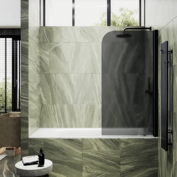 Шторка на ванну MaybahGlass MGV-609-6 50см чёрный