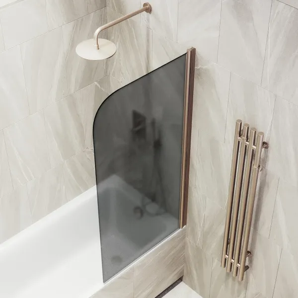 Шторка на ванну MaybahGlass MGV-604-2 40см бронза