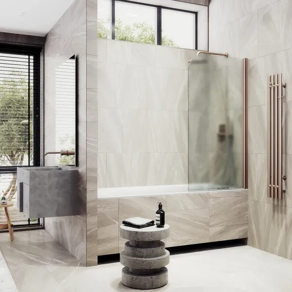 Шторка на ванну MaybahGlass MGV-605-2 40см бронза