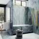 Шторка на ванну MaybahGlass MGV-620-3 70см золото