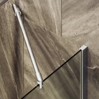 Шторка на ванну MaybahGlass MGV-94-5ш 80см хром матовый