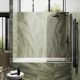 Шторка на ванну MaybahGlass MGV-151-6у 74см чёрный