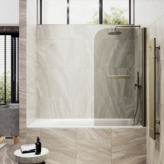 Шторка на ванну MaybahGlass MGV-765-2 40см бронза