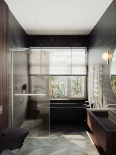 Душевая перегородка MaybahGlass MGD-728-5у 79см хром матовый