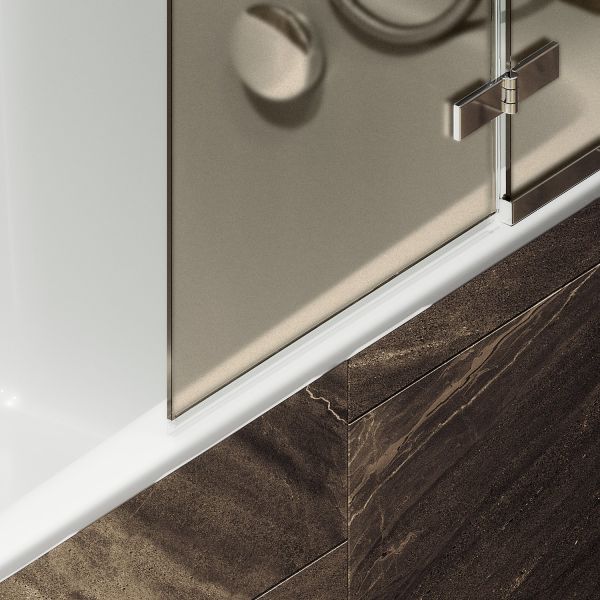 Шторка на ванну MaybahGlass MGV-918-4 99см хром глянцевый