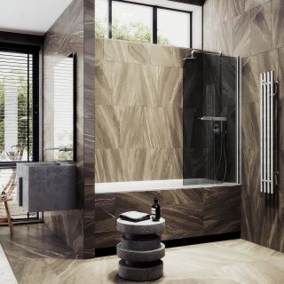 Шторка на ванну MaybahGlass MGV-779-5 60см хром матовый