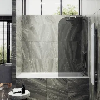 Шторка на ванну MaybahGlass MGV-79-1у 50см белый