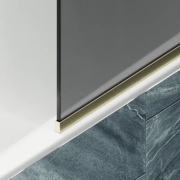 Шторка на ванну MaybahGlass MGV-86-3у 60см золото