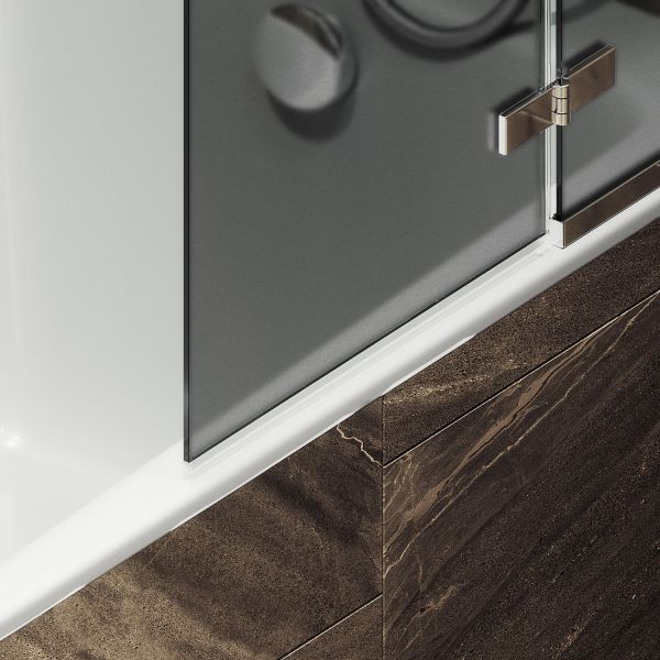 Шторка на ванну MaybahGlass MGV-919-4 99см хром глянцевый