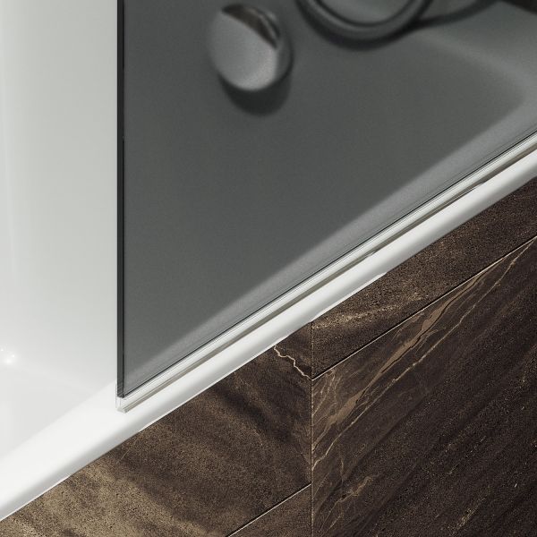 Шторка на ванну MaybahGlass MGV-768-5 40см хром матовый