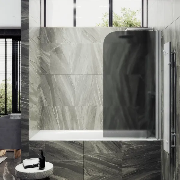 Шторка на ванну MaybahGlass MGV-604-1 40см белый