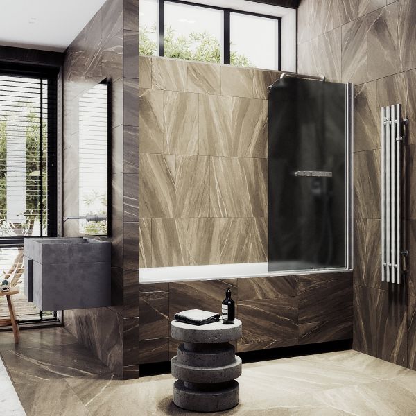 Шторка на ванну MaybahGlass MGV-774-5 50см хром матовый