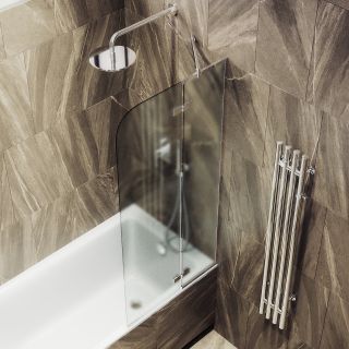 Шторка на ванну MaybahGlass MGV-662-4 69см хром глянцевый