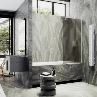 Шторка на ванну MaybahGlass MGV-74-1ш 60см белый