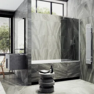 Шторка на ванну MaybahGlass MGV-252-1ш 30см белый