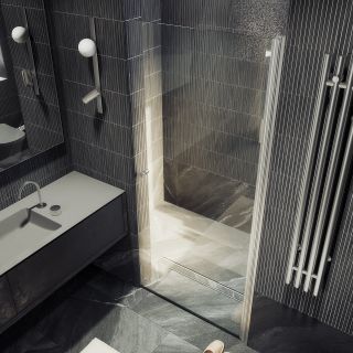 Душевая дверь MaybahGlass MGD-803-5 80см хром матовый