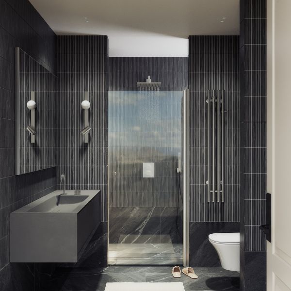 Душевая дверь MaybahGlass MGD-803-5 80см хром матовый