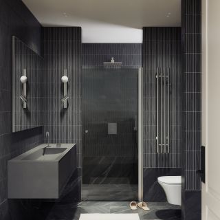 Душевая дверь MaybahGlass MGD-806-5 80см хром матовый