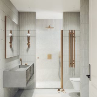 Душевая дверь MaybahGlass MGD-808-2 80см бронза