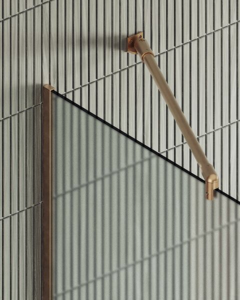 Душевая перегородка MaybahGlass MGD-700-2у 79см бронза