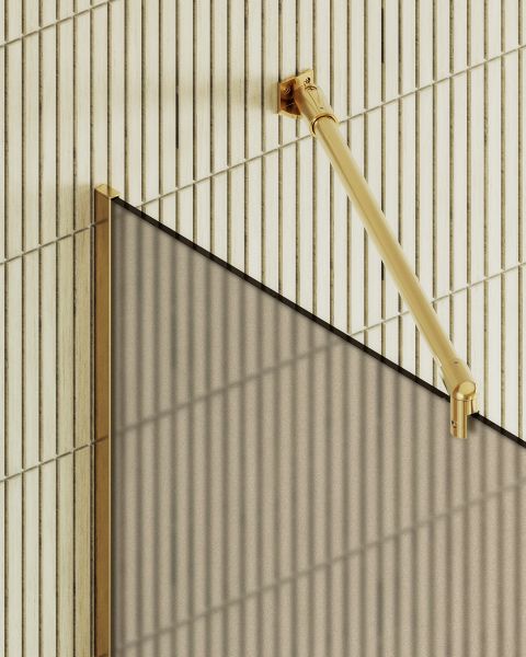 Душевая перегородка MaybahGlass MGD-697-3у 79см золото