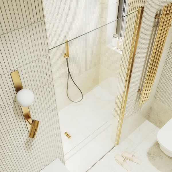 Душевая дверь MaybahGlass MGD-803-3 80см золото