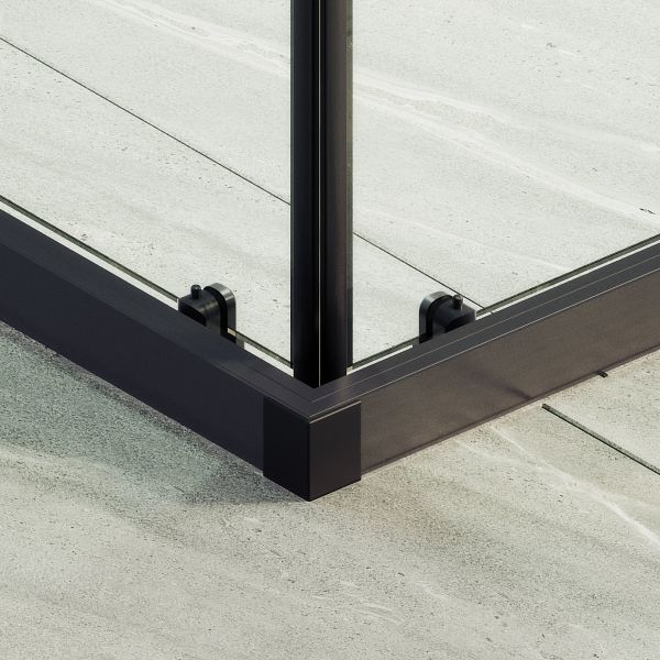 Душевой уголок MaybahGlass MGY-1323-6 90x90см чёрный/прозрачный