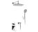 Wasserkraft А14031 Встраиваемый комплект для душа с верхней душевой насадкой и лейкой