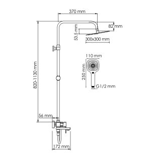 Душевой комплект WasserKRAFT A177.118.065.087.CH хром