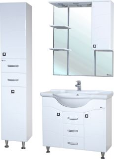 Зеркало-шкаф с подсветкой Bellezza Джулия 75см правый белый 00000001061