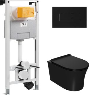 Комплект унитаза с инсталляцией Point Вега 879235pKA03+PN41711BM с сиденьем Микролифт