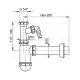 Сифон для раковины AlcaPlast ?40 с подводкой и накидной гайкой 5/4" A43P
