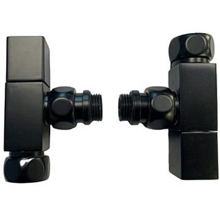 Вентили запорные Energy SG01CH0405/2BLACK угловой квадрат черный матовый