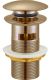 Донный клапан с системой "Клик-клак" с переливом, бронза Cezares CZR-SAT6-02