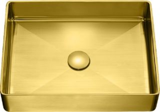 Раковина AltroBagno Accordo 001009 OrSp из нержавеющей стали золото матовое 