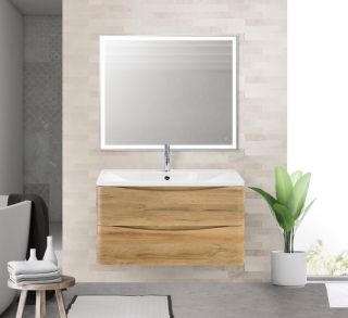 Тумба под раковину BelBagno подвесная 100x50см Rovere Rustico ACQUA-1000-2C-SO-RR