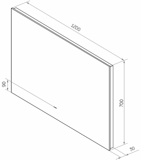 Зеркало с подсветкой Continent Trezhe ЗЛП533 с бесконтактным сенсором 120см