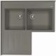 Кухонная мойка Florentina Адрия серый шёлк