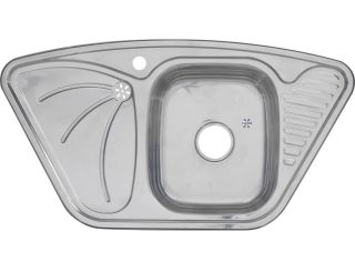 Мойка 9550А Melana 0,8/180 хром с сифоном (222 A t *7)